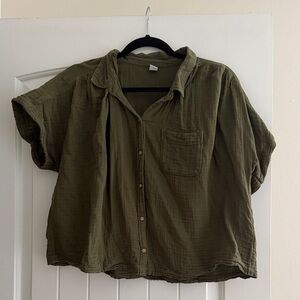 Old Navy Olive Green Blouse